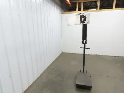 Industrial Floor Stand Adjustable Arm Heavy Duty 26x16" Base Powder Coated Steel