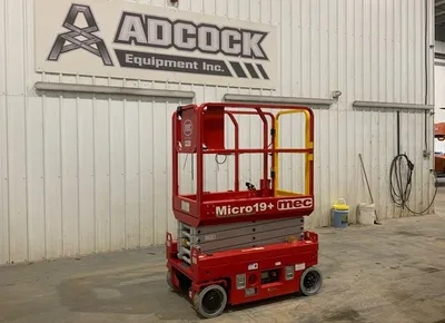 New | in-Stock 2026 MEC MICRO 19+ ELECTRIC SCISSOR LIFT Scissor Lifters Alberta CA | Adcock Equipment #1417576