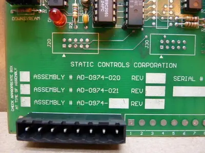 USED STATIC CONTROL SYSTEMS CB-0974-301