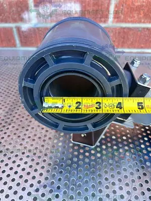 USED HAYWARD CONTROLS EVR6 D SOLENOID VALVE 115 V W/ HAYWARD 3" TRUE UNION BALL VALVE