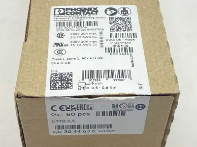 New | in-Stock Phoenix Contact Double-Level Terminal Block 3044636 PKG OF 50 Terminal Blocks Michigan US | Maverick Industrial Sales #1389240