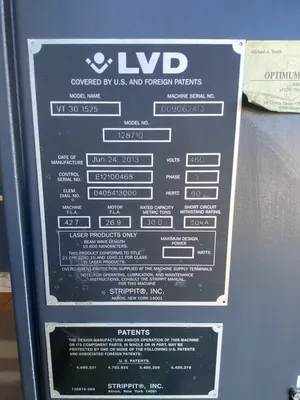 USED 2013 LVD STRIPPIT VT 30 1525