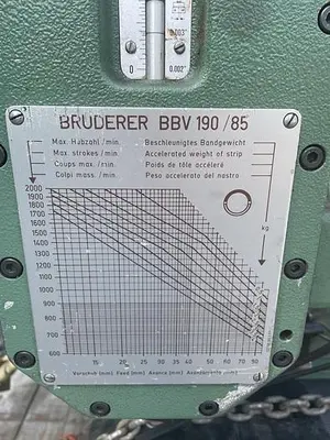 USED 1985 BRUDERER BSTA 30