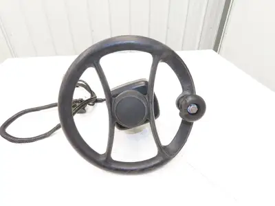 Hyster 8808585 Forklift Steering Wheel & Bracket Assembly Removed From E80XN