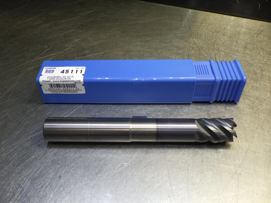 Kyocera / SGS 20mm 6 Flute Carbide Sq Endmill 20mm Shank 45111 (LOC2867A)