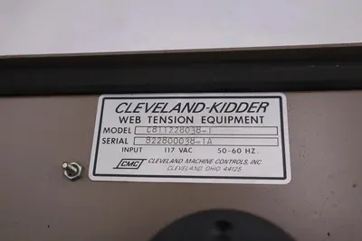 Cleveland Kidder Web Tension Equipment Indicator Model Tix-1 Class I #4126