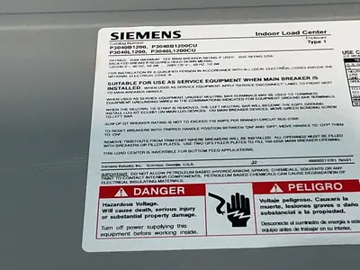 Used SIEMENS P3040B1200 Electrical Boxes Ohio US | HGR 24 #1280570