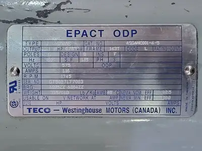 USED TECO-WESTINGHOUSE ASGANE001-4-5