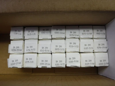 Parlec DA200 1/16-3/8 x 1/64 21 Piece Collet Set DA200-S016 (LOC1437B)