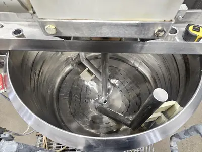 Used 100 Gallon Jacketed Tank (Kettle), With Scrape Agitation, 304 Stainless Steel