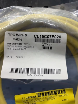 New | in-Stock TPC CL15CO7F020 Miscellaneous MRO Indiana US | J&J Industrial Supply #1295473