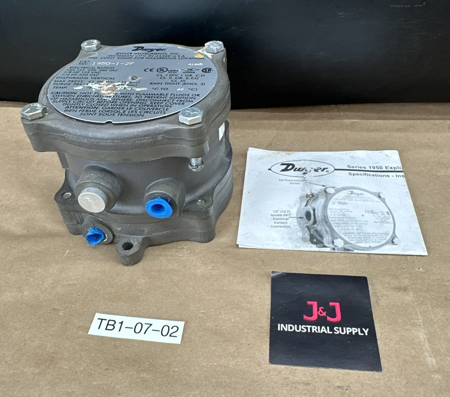 New | in-Stock Dwyer 1950-1-2F Relays & Switches Indiana US | J&J Industrial Supply #1328191