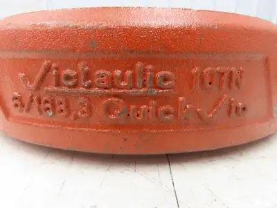 Victaulic 107N QuickVic 6" Rigid Coupling Grooved Pipe Fitting w/Gasket Lot of 2