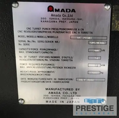 USED 2008 AMADA AC255NT