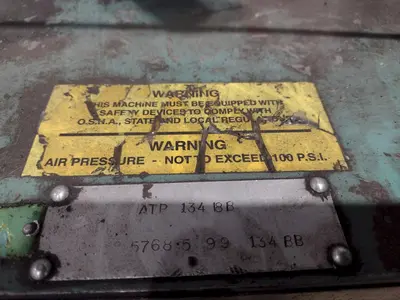 12 TON AIRAM 4-POST PNEUMATIC CUTOFF PRESS, 1" STROKE: STOCK #21330