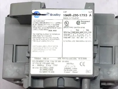 Used Allen-Bradley 194R-J30-1753 Disconnects Michigan US | Maverick Industrial Sales #1393419