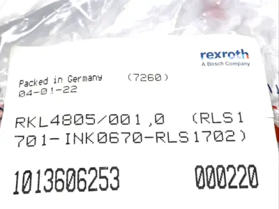 USED BOSCH REXROTH R911390110, RKL4805/001,0, RLS1701-INK0670-RLS1702
