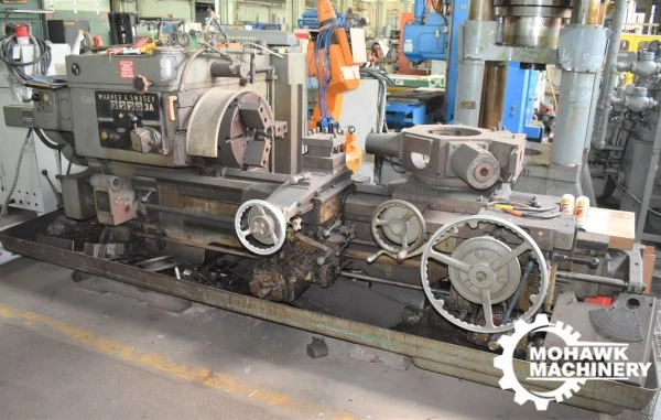 3A WARNER & SWASEY "SQUARE-HEAD" HEAVY-DUTY SADDLE-TYPE TURRET LATHE W/CROSS-SLIDING TURRET (PARTS MACHINE)