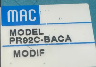 NEW MAC VALVES PR92C-BACA REGULATOR PR92CBACA