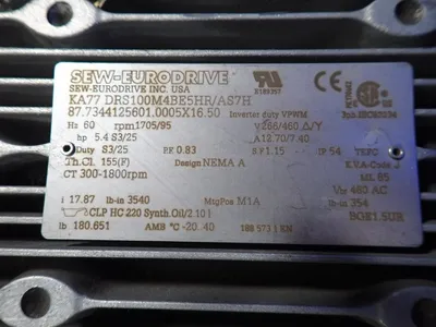 USED 2016 MOTION INDEX DRIVES RT 40012360RH1006