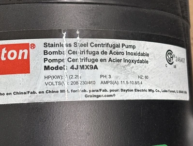 New | in-Stock Dayton 4JMX9A Centrifugal Pumps Indiana US | J&J Industrial Supply #1481555