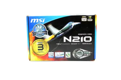 MSI GeForce N210-MD512D3H/TC Low Profile Ready Video Card, TurboCache 1GB