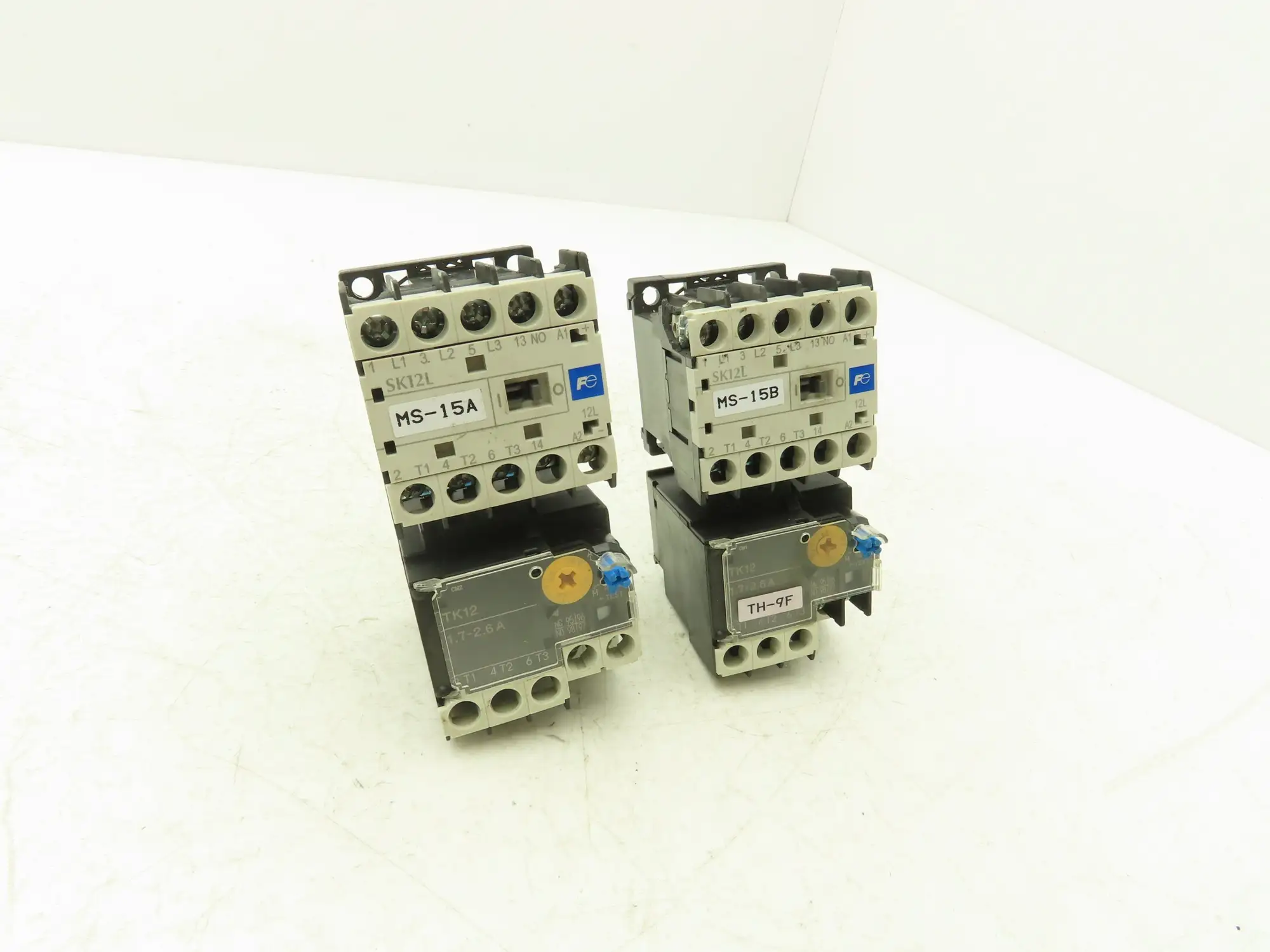 Fuji SK12L Motor Starter Contactor 5.5kW 600V & Overload 1.7-2.6A Lot of 2
