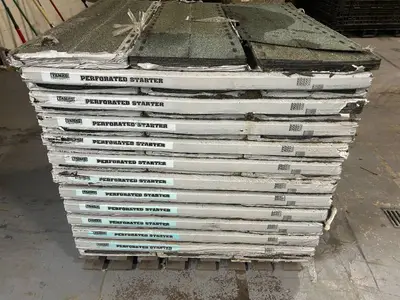 TAMKO Pallet of 69+ Bundles of- Perforated Starter 105 lin. ft. Eave and Rake Roofing Starter Strip Shingles Retail Value of $3,309.93