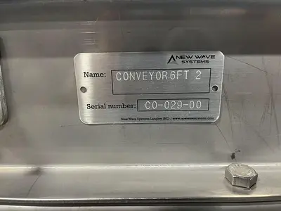 USED NEW WAVE SYSTEMS CONVEYOR6FT 2