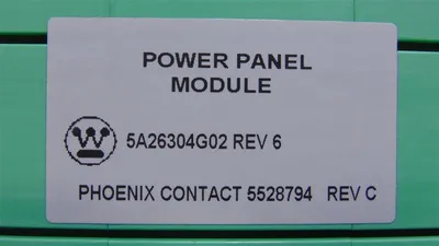 Westinghouse / Phoenix Contact 5A26304G02 Ovation Power Panel Rev. 6 Used