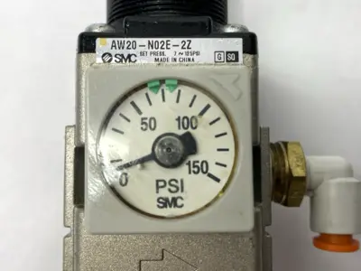 USED SMC PNEUMATIC FILTER REGULATOR 1/4" PORTS