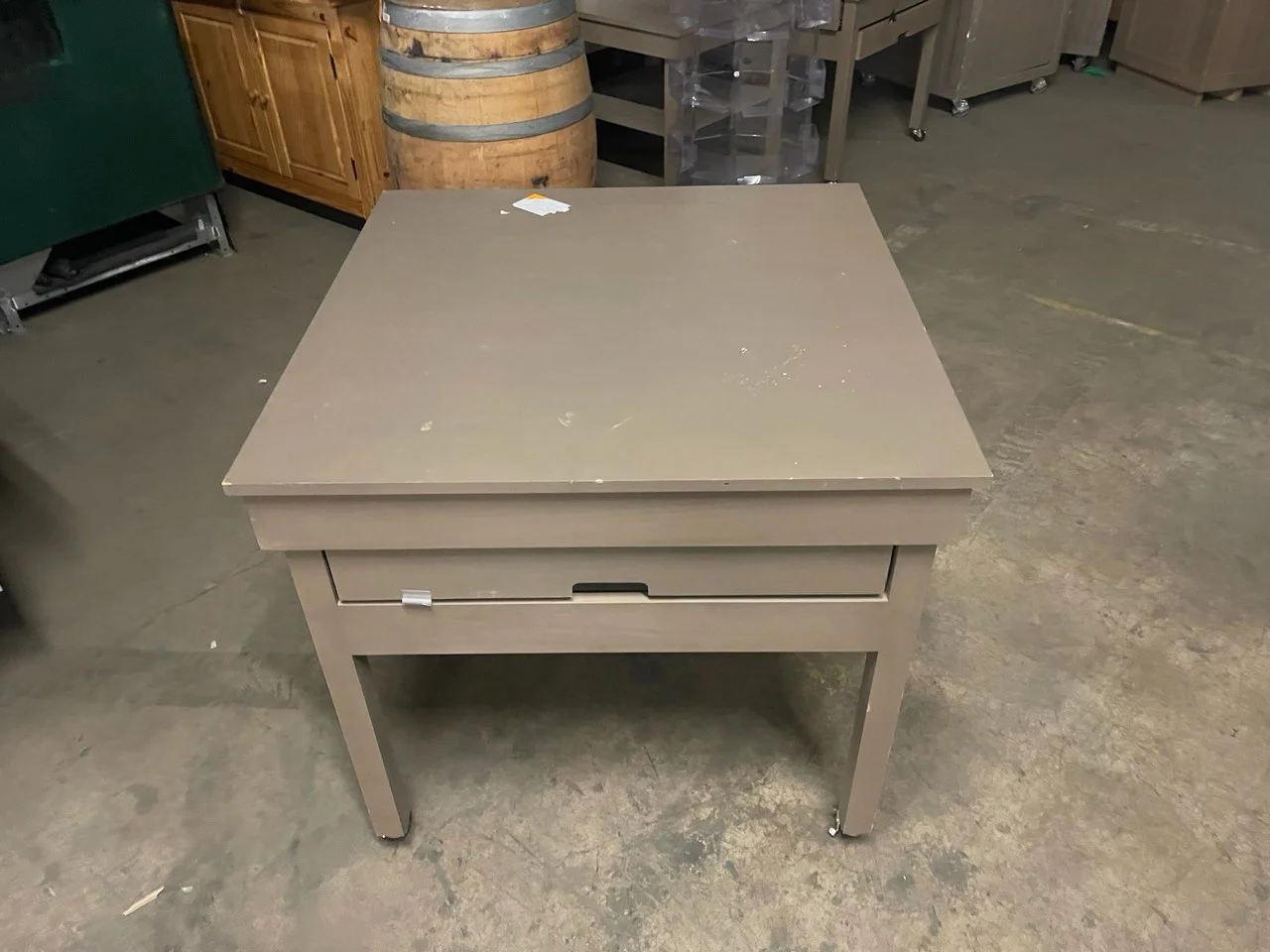 1-0413 3 x 3 Bakery Table with Pull Out Trays
