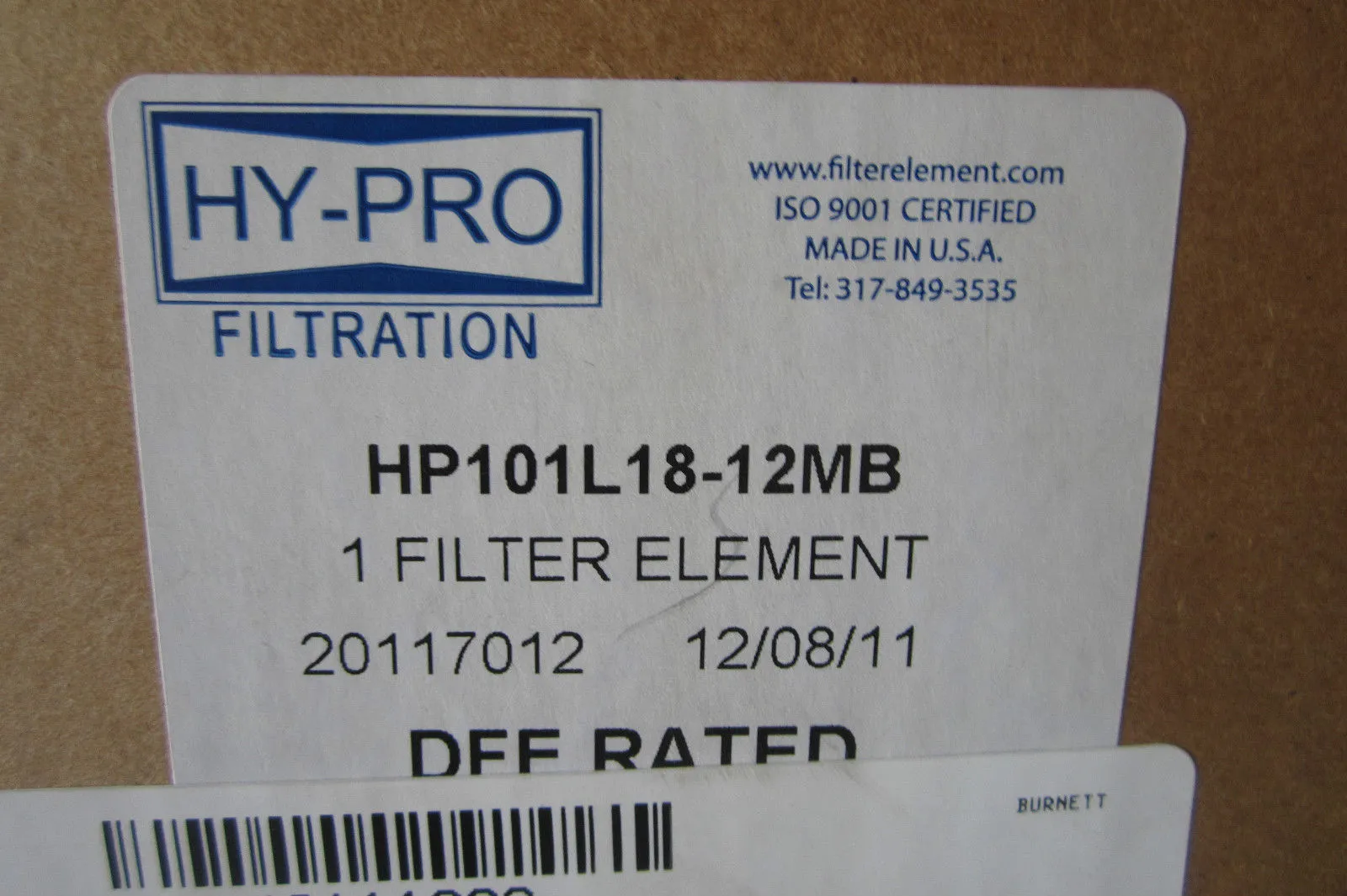 NEW HY-PRO HP101L18-12MB FILTER ELEMENT HP101L1812MB