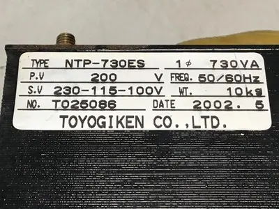 USED TOYOGIKEN NTP-730ES