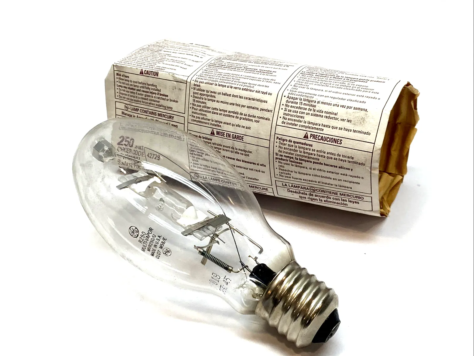 USED GE 250W METAL HALIDE LAMP ED28