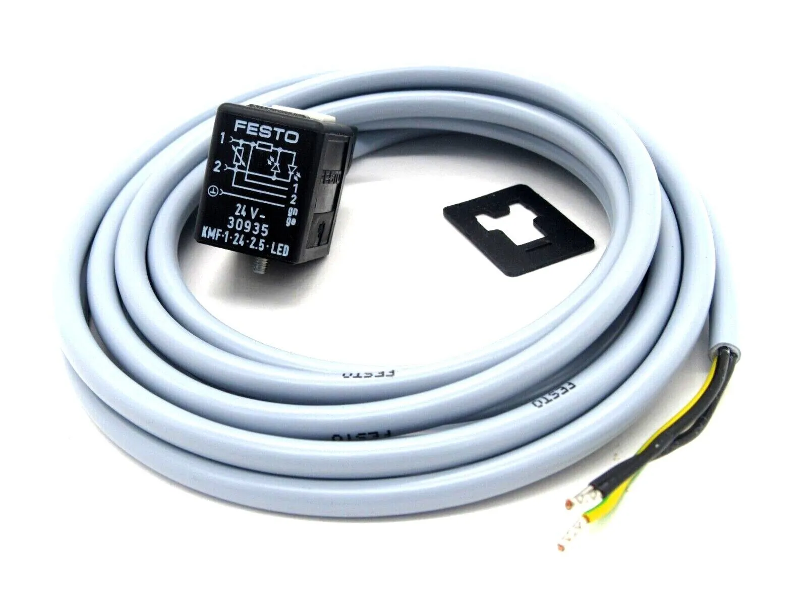 NEW FESTO KMF-1-24DC-2.5-LED CABLE SOCKET CONNECTOR 30935 KMF124DC25LED