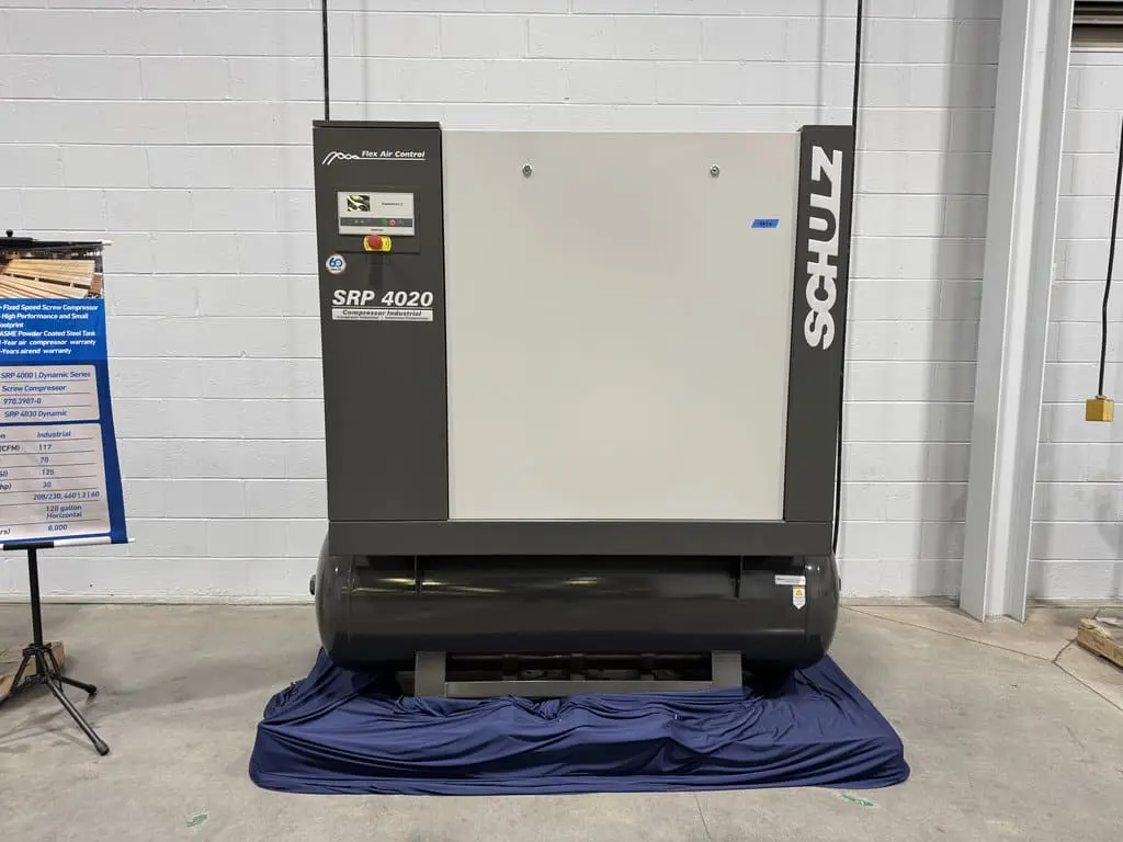 New | in-Stock SCHULZ SRP 4020 FLEX Rotary Screw & Sliding Vane Air Compressors Georgia US | The Equipment Hub #1402441