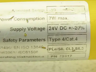 Allen Bradley 440L-T4J0320YD Light Curtain Guardmaster Transmitter Ser A Rev A