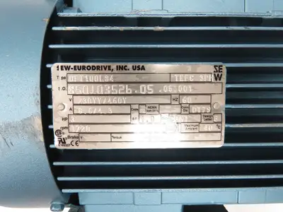 Sew Eurodrive KAZ57DT100LS4 Gearmotor 45rpm 38.5:1 3Hp 230/460V 1.5"Hollow Shaft