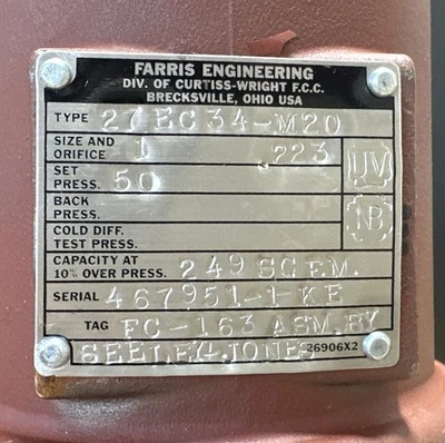 NEW Farris Engineering 27EC34-M20