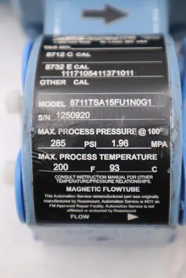 ROSEMOUNT 8732E PRESSURE TRANSMITTER 8711TSA15FU1N0G1 MAGNETIC FLOW METER 3129CC