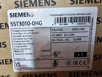 New | in-Stock SIEMENS 5ST3010-0HG Circuit Breaker Parts British Columbia CA | Lenmark #1488930