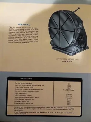 PRATT & WHITNEY M-1835 TABLES, ROTARY, Tables, Rotary | Cleveland Machinery Sales, Inc. (3)