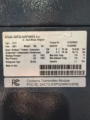 2021 ATLAS COPCO G7FF Air Compressor | GMT (8)