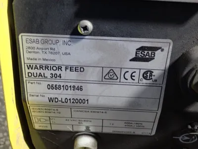 Used ESAB WARRIOR FEEDDUAL 304 Welding Machinery (Other) Ohio US | HGR 24 #1048304