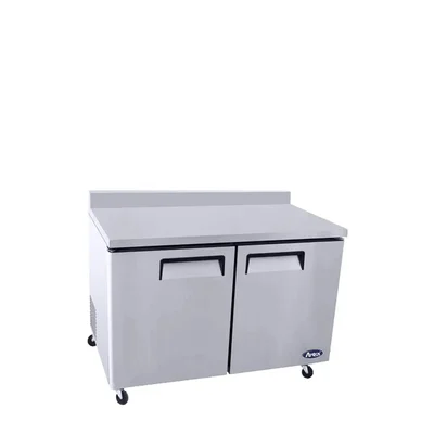 New | in-Stock Atosa New Atosa MGF8409GR 48" (2) Door Worktop Refrigerator w/ Backsplash Worktop Refrigerators Illinois US | Falcon Restaurant Supply #1375438