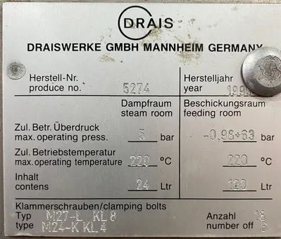 USED DRAISWERKE TR-100