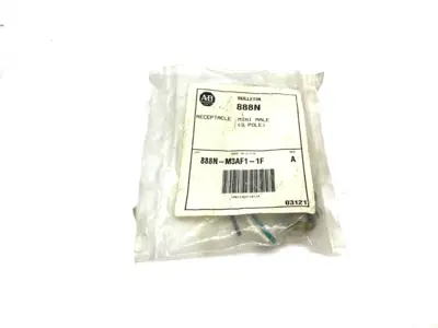 NEW ALLEN-BRADLEY SER. A MINI-MALE RECEPTACLE 3-POLE 600V AC/DC
