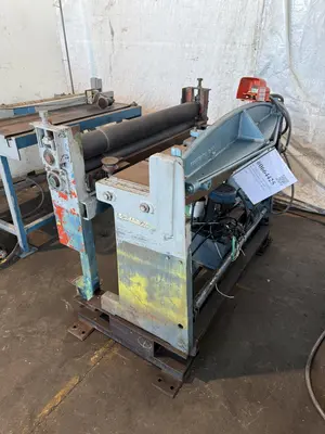 48” WIDE CUT-TO-LENGTH LINE: FAMCO SHEAR WITH FEED ROLL & AMS CONTROLS: STOCK #23384