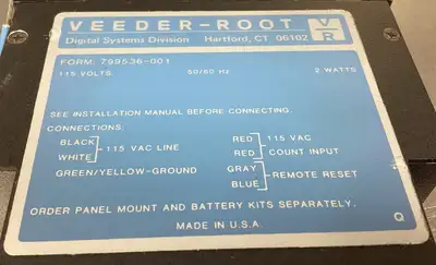 Used Veeder-Root _UNKNOWN_ Counters/Timers South Carolina US | Palmetto Automation #1162396